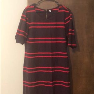 Mix and Match 2/$20 ponte knit stripe dress xl